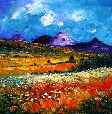 Autumnlight the Paps of Jura 16x16